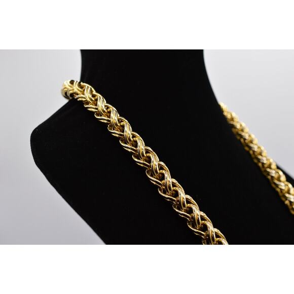 Givenchy Vintage Necklace HEAVY Wheat Chain Chunky Runway Signed AS IS  80s BinG - Picture 7 of 12